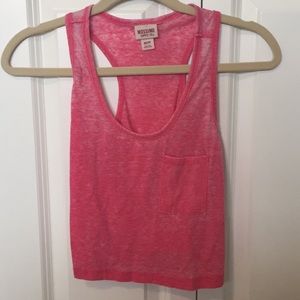 Racer back cropped tank